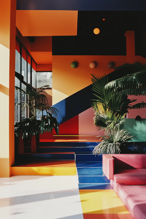 Vibrant Geometric Interior