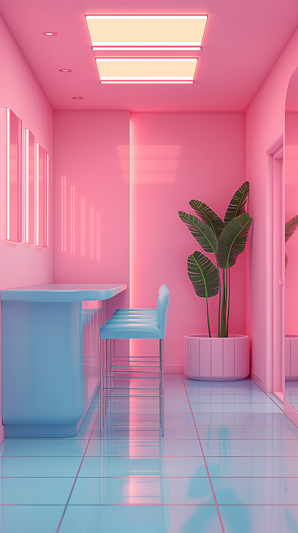 Surreal Minimalist Interior