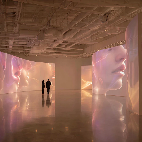 Modern Art Gallery Scene