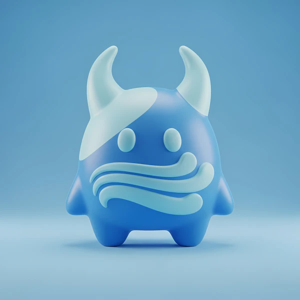 Stylized Blue Creature