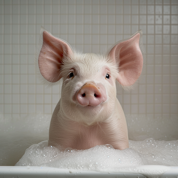 Pig in Bathtub