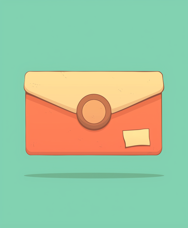 Stylized Envelope with Circular Seal