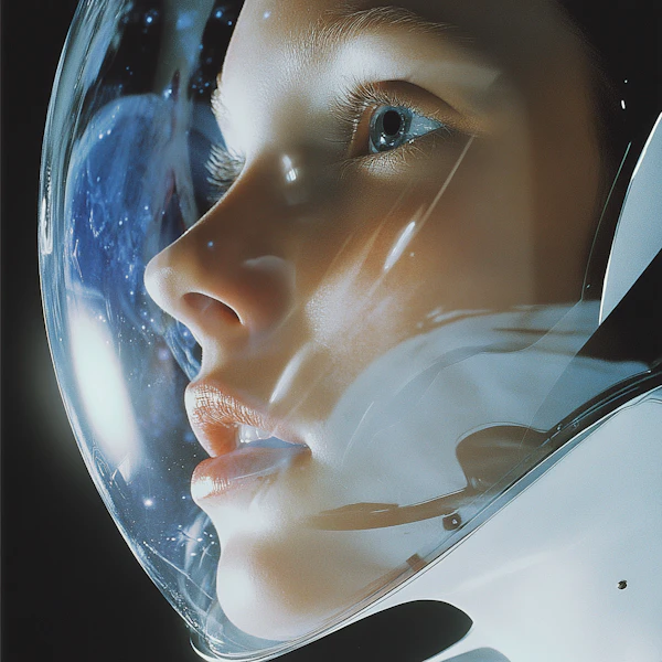Futuristic Space Helmet