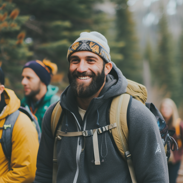 Rugged Outdoorsman in Earthy Tones