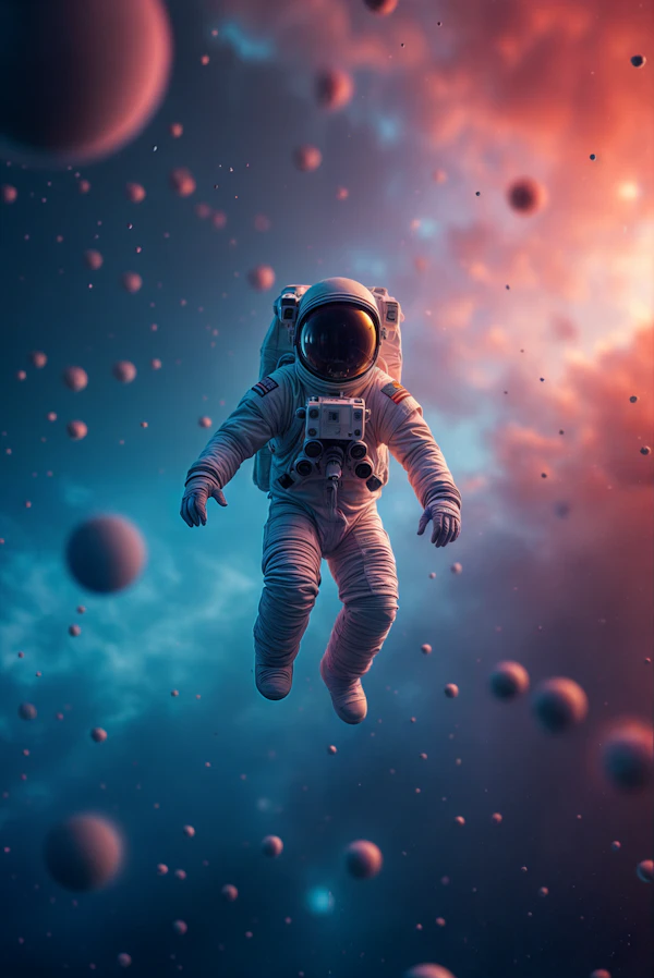 Astronaut in Cosmic Space