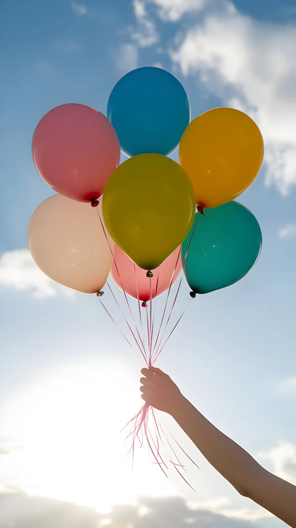 Colorful Balloons Sky