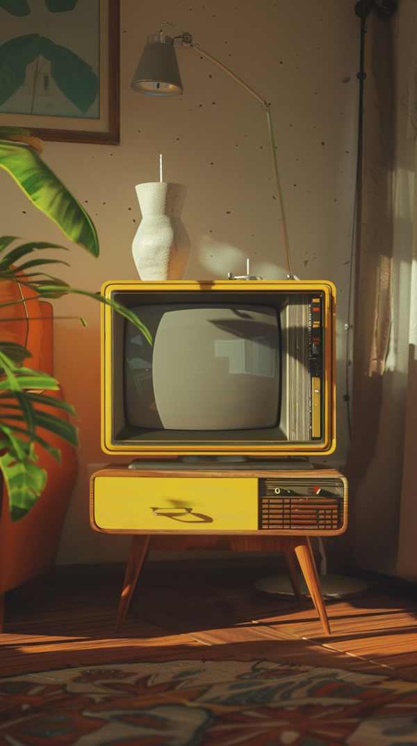 Retro Television Indoor Scene