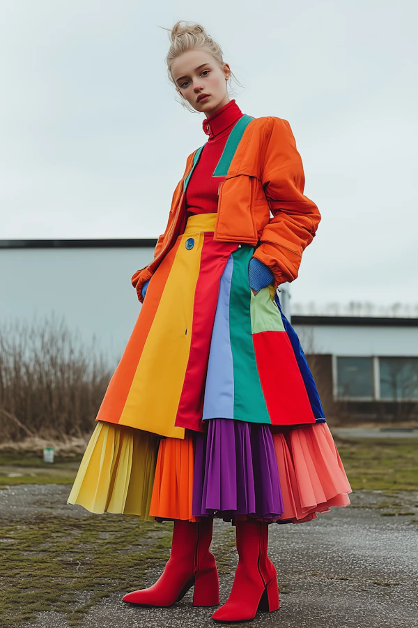 Vibrant Fashion Outdoors
