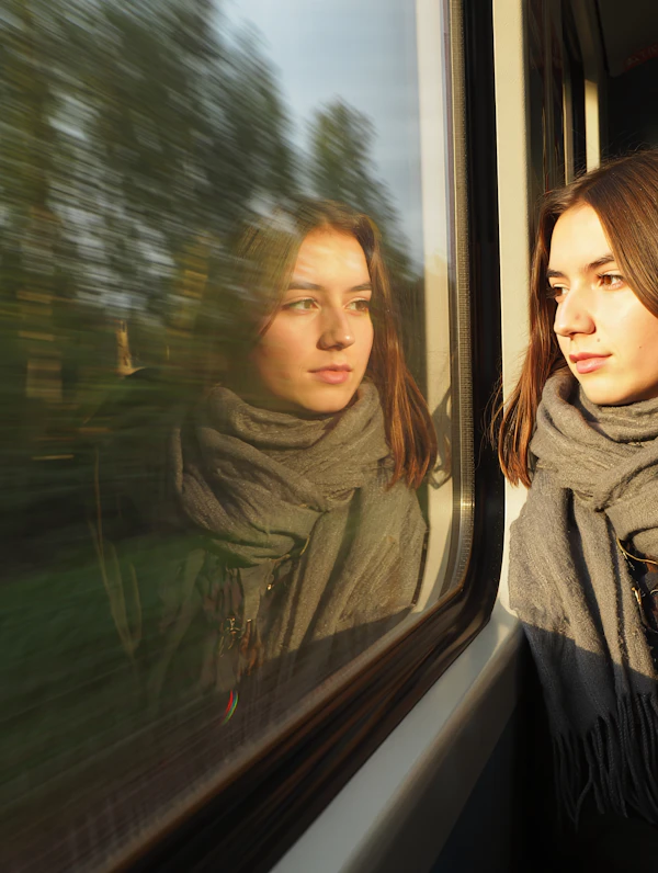 Reflective Train Journey