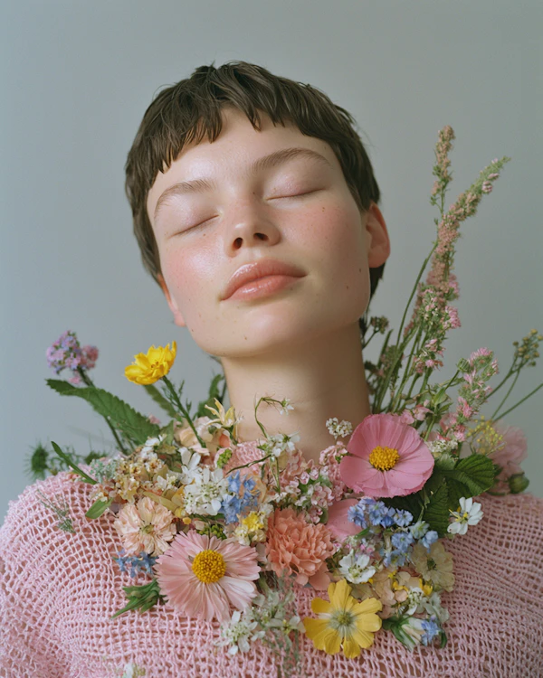 Floral Portrait Serenity