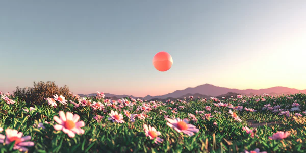 Surreal Floral Landscape