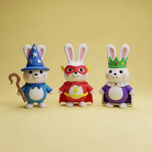 Bunny Figurines Display