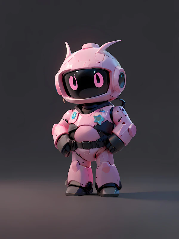 3D Pink Robot Design