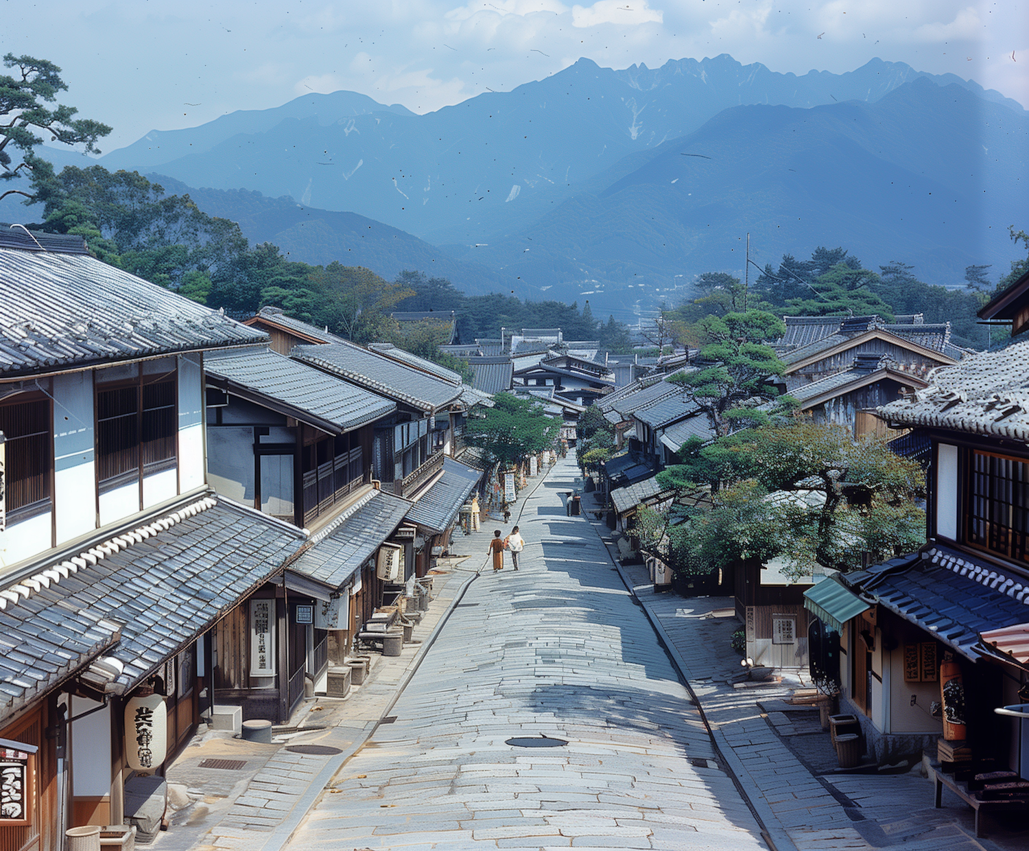 Historic Village Street Scene