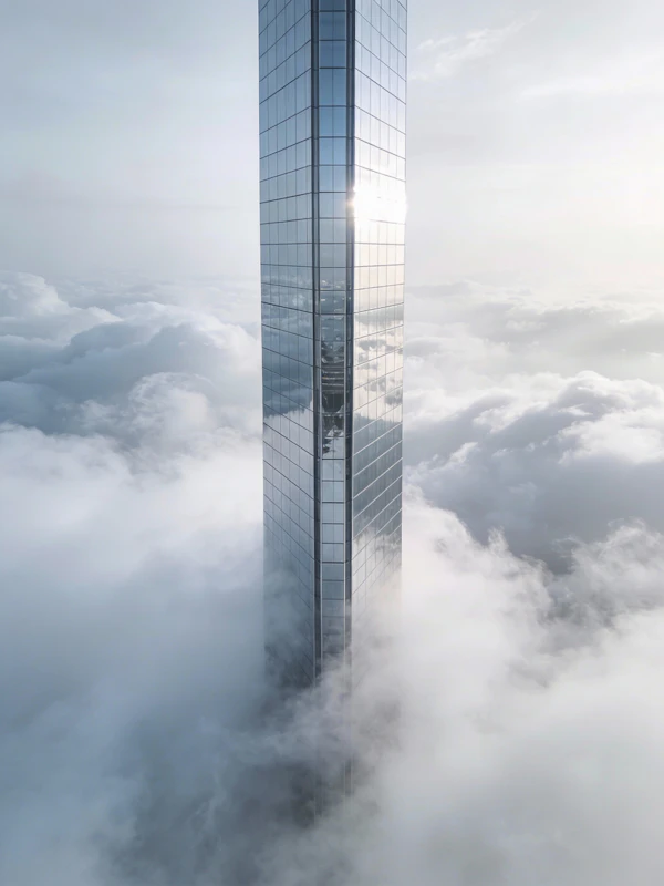 Skyscraper Above Clouds