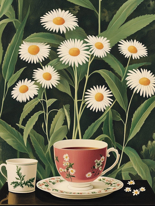 Tranquil Tea and Daisies