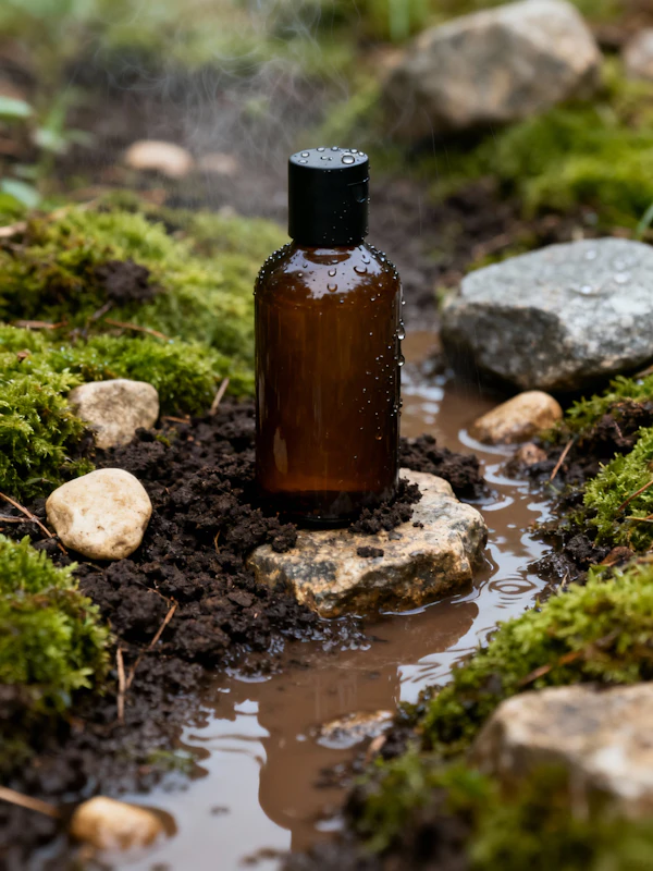 Serene Glass Bottle Scene