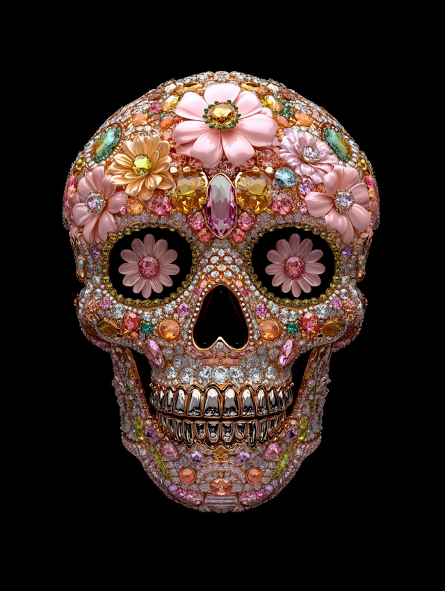 Gemstone Adorned Skull