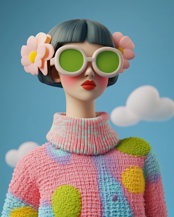 Whimsical 3D Portrait