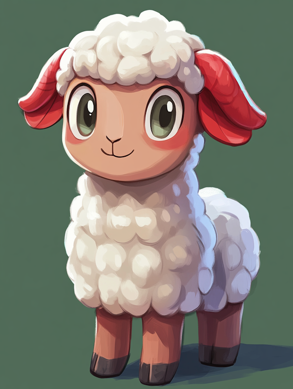 Whimsical Cartoon Sheep