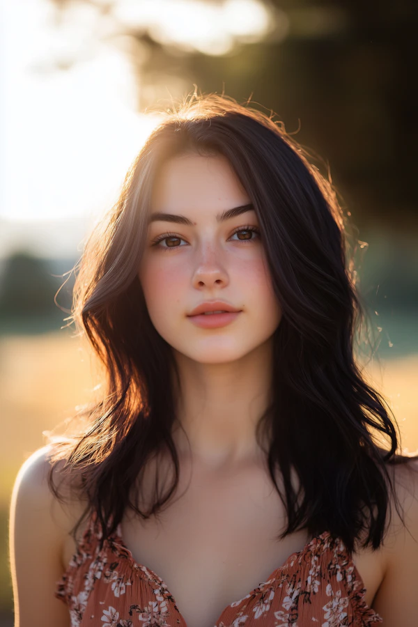Serene Woman in Nature