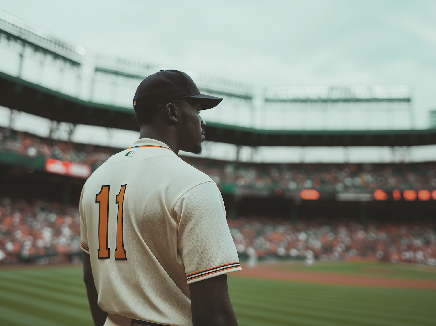 Contemplative Baseball Player