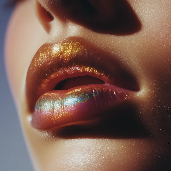 Glossy Iridescent Lips