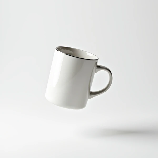 Minimalist White Ceramic Mug