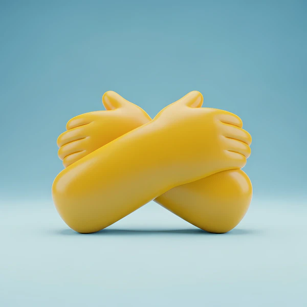 Hugging Cartoon Hands