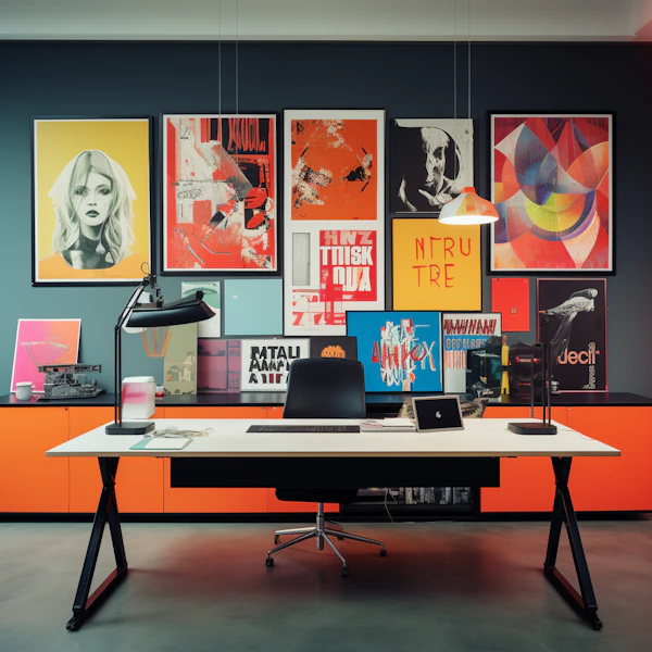 Artistic Designer's Modern Workspace