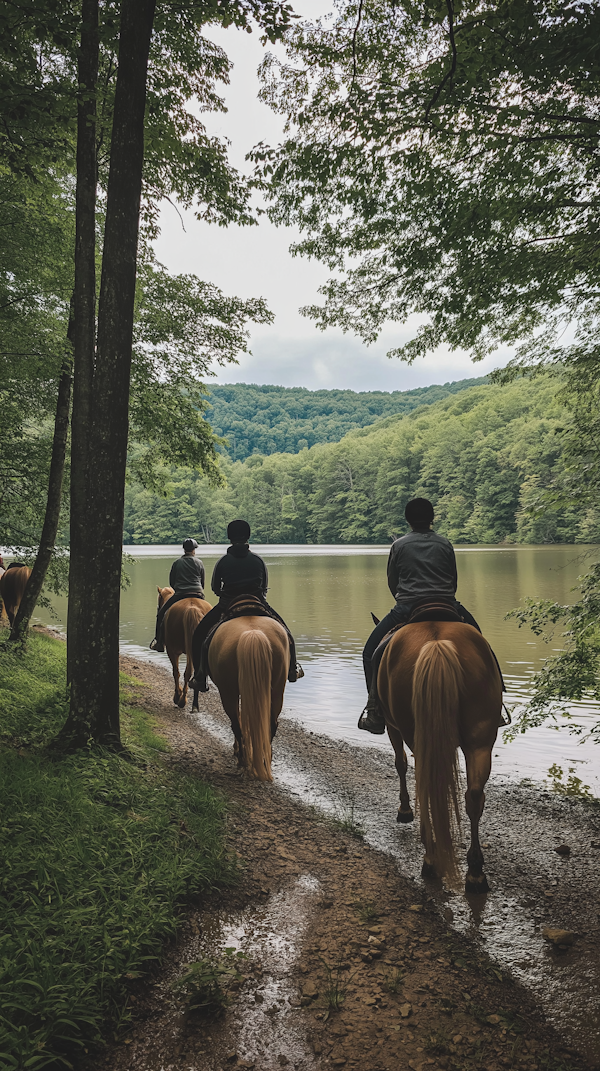 Horseback Riding by the Lake