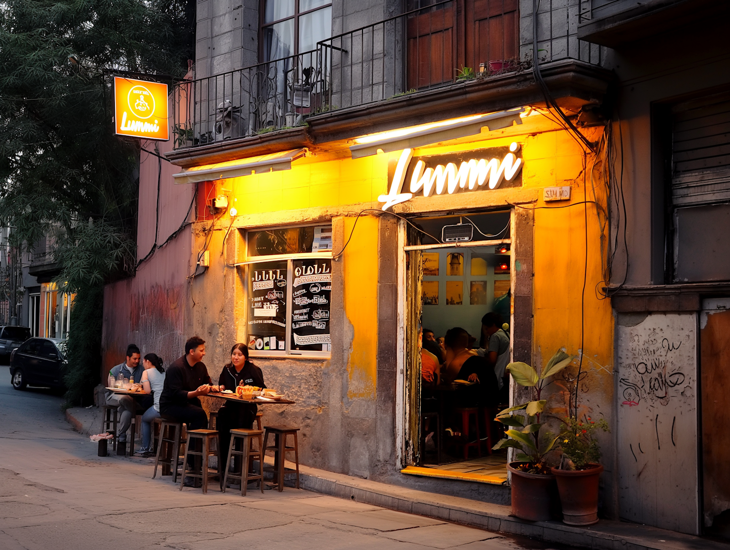 Cozy Corner Restaurant Lummi at Night