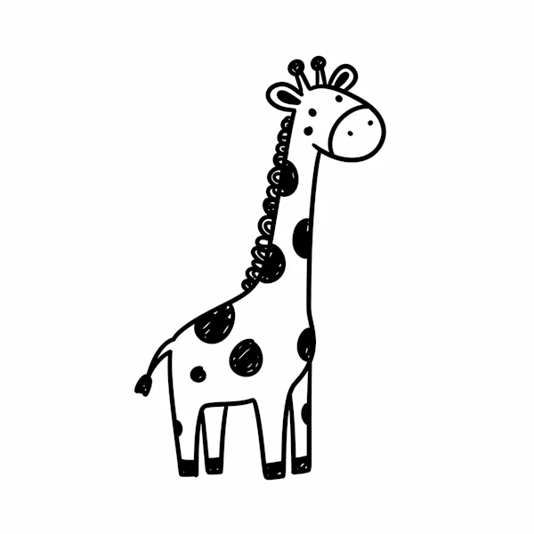Cartoon Giraffe Art
