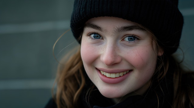 Portrait of a Smiling Young Person