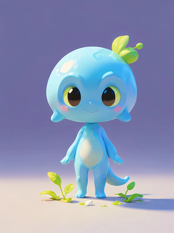 3D Blue Character