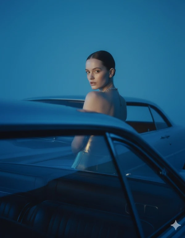 Elegant Woman by Car