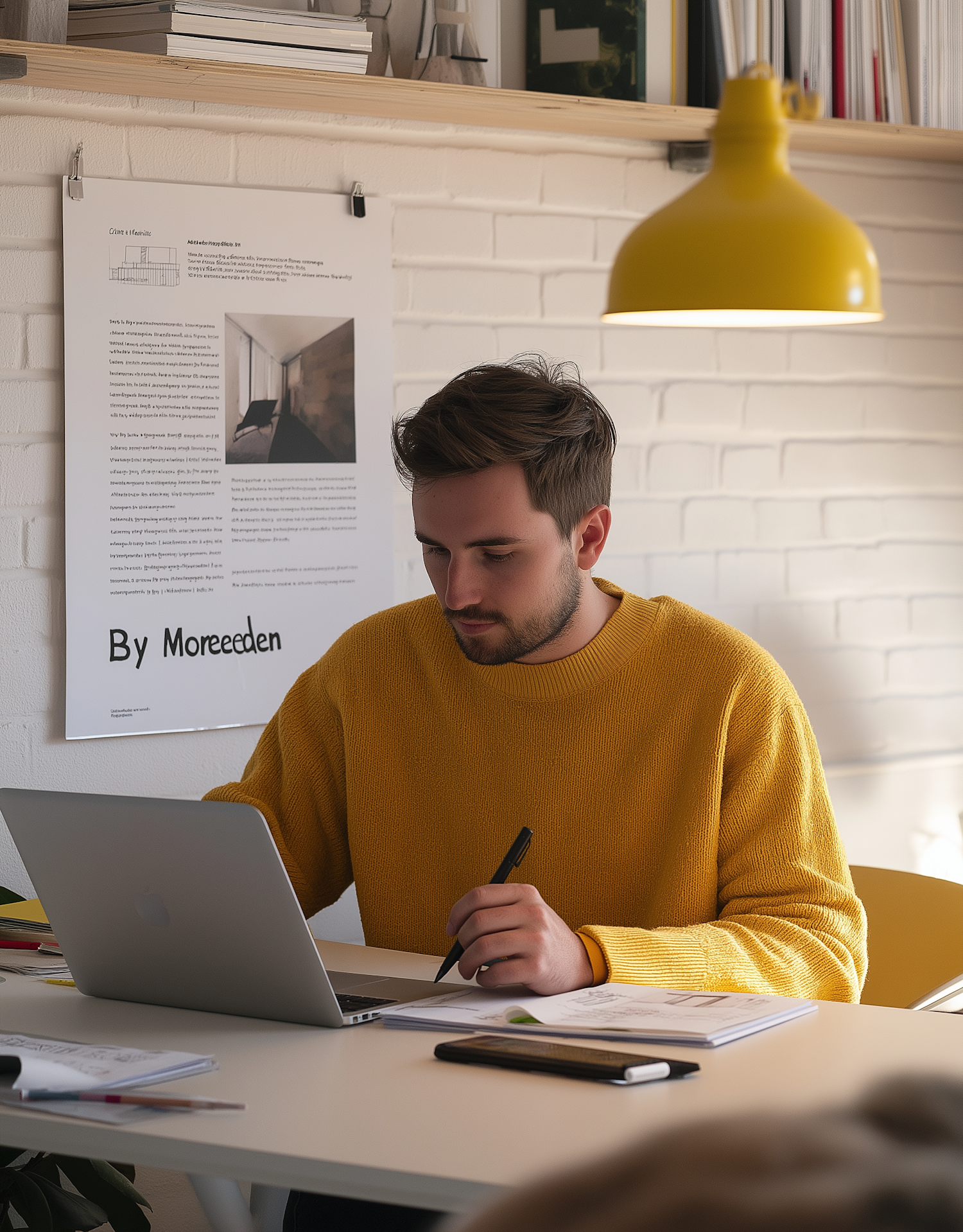 Man Working at Desk