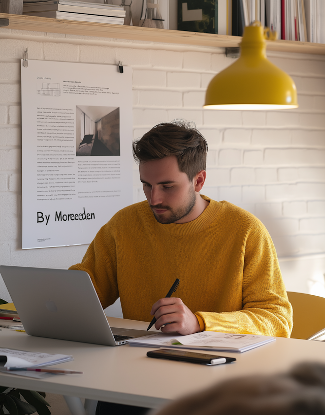 Man Working at Desk