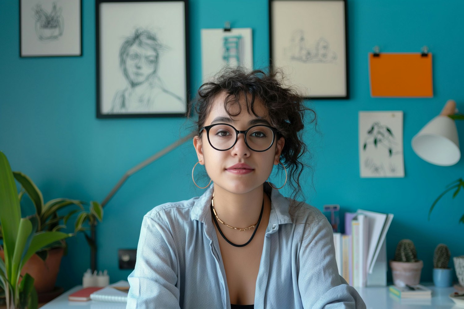 Confident Young Woman in Office