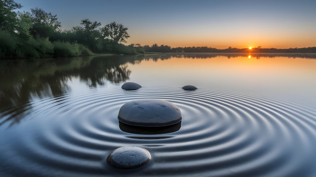 Serene Lake Sunrise