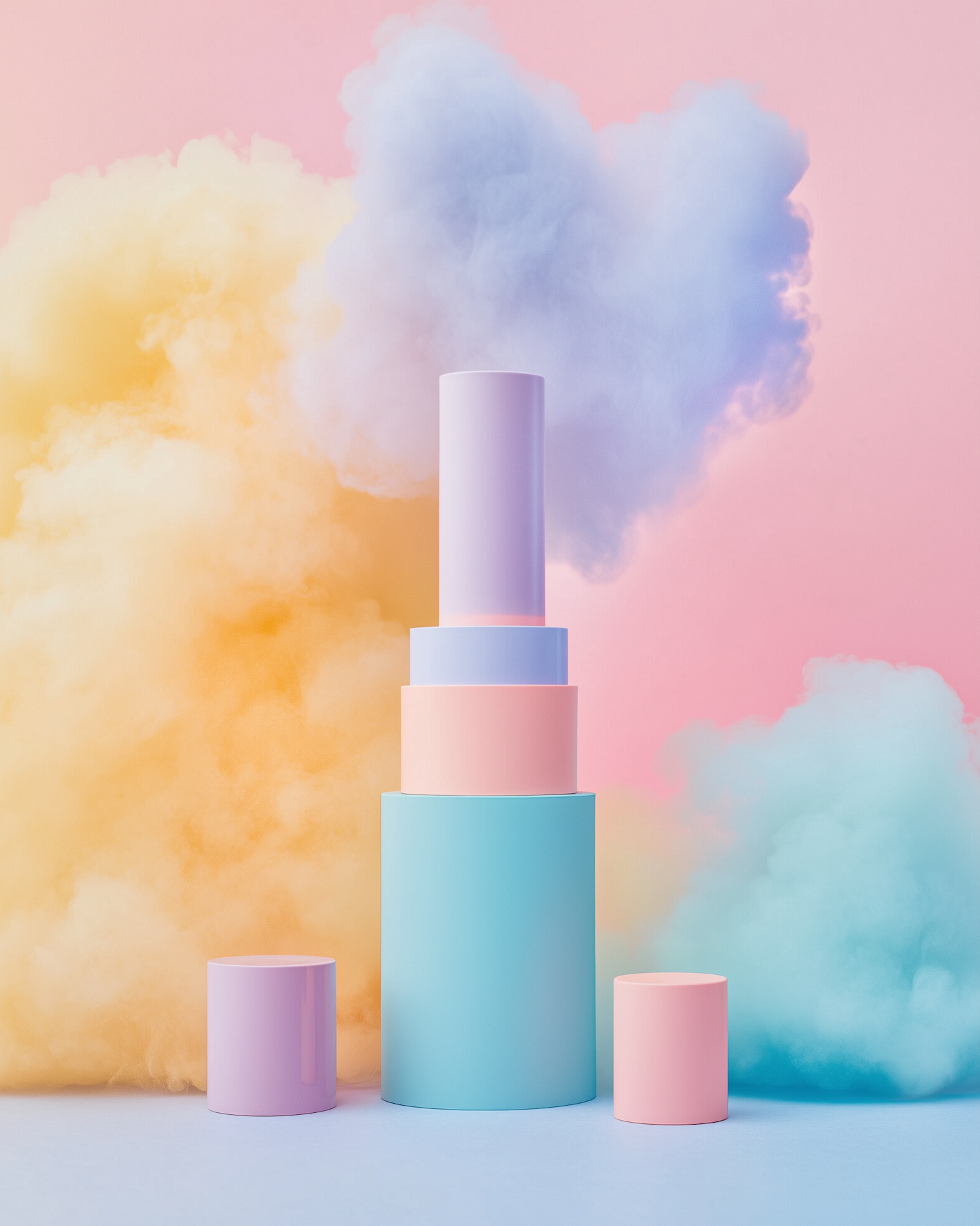 Pastel Cylindrical Tower