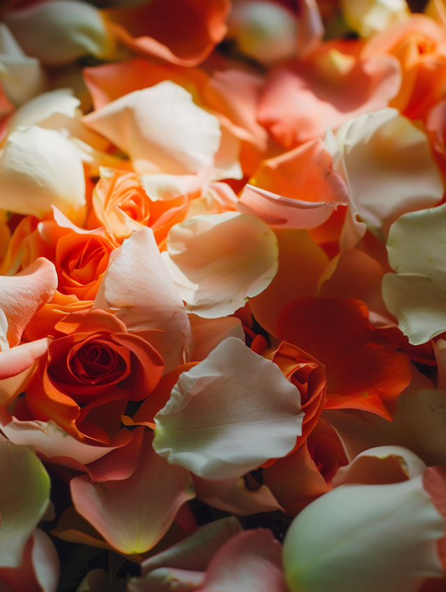 Orange and White Roses