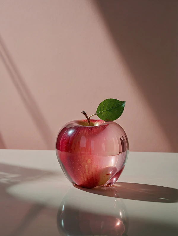 Apple in Glass Orb