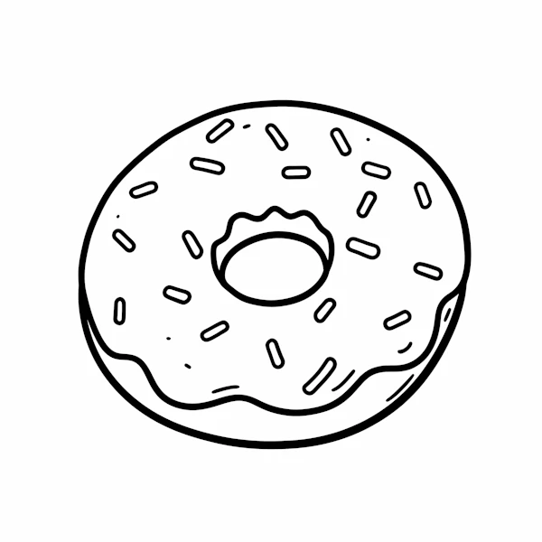 Minimalist Donut Art