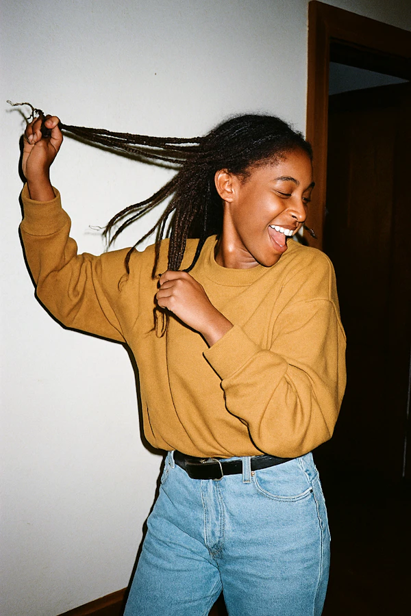 Joyful Woman in Motion