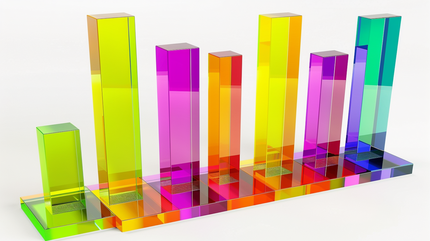 Colorful Translucent Bar Graph