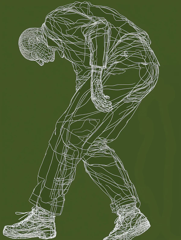 Wireframe Human Figure