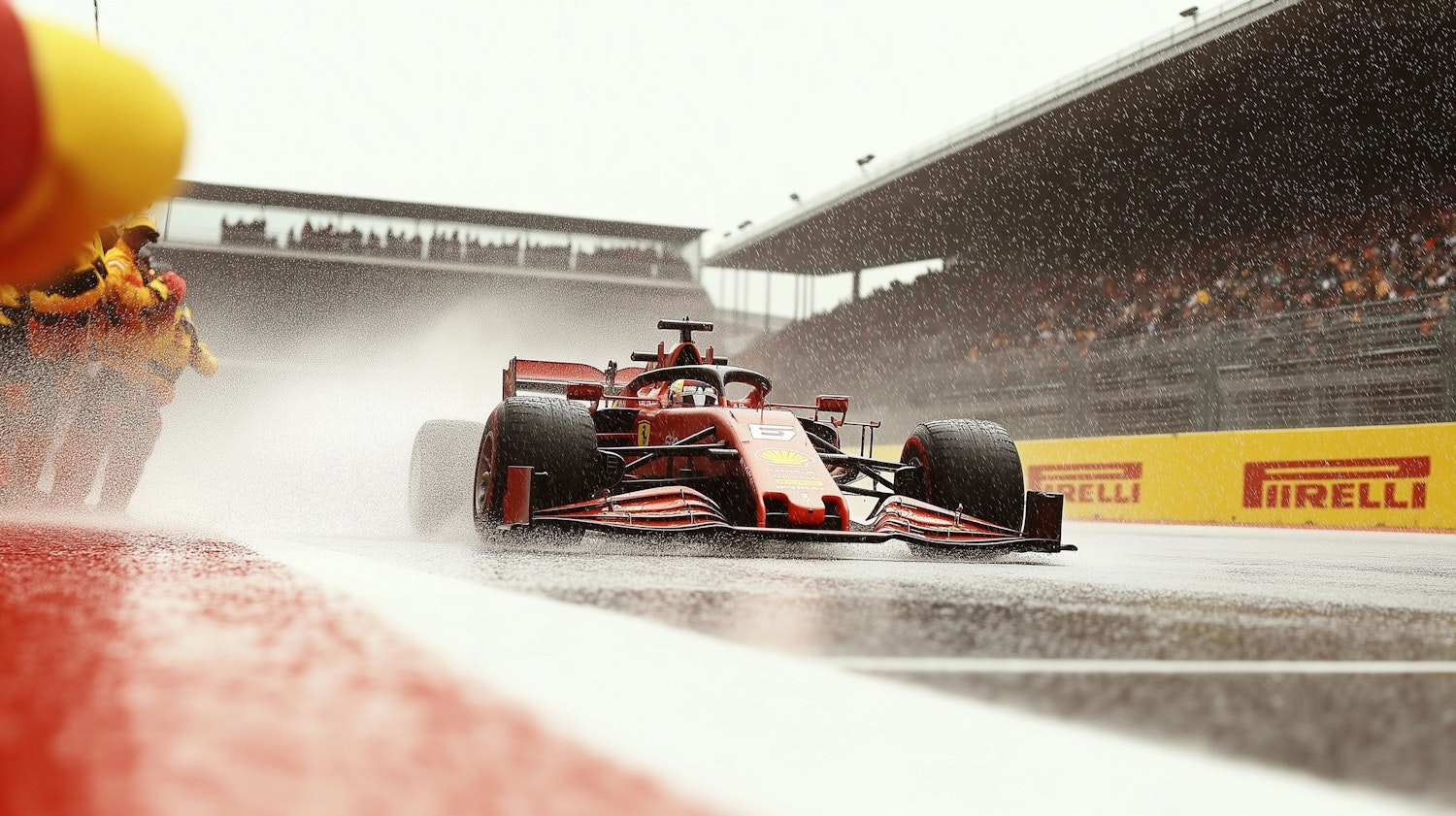 Formula 1 Race in the Rain