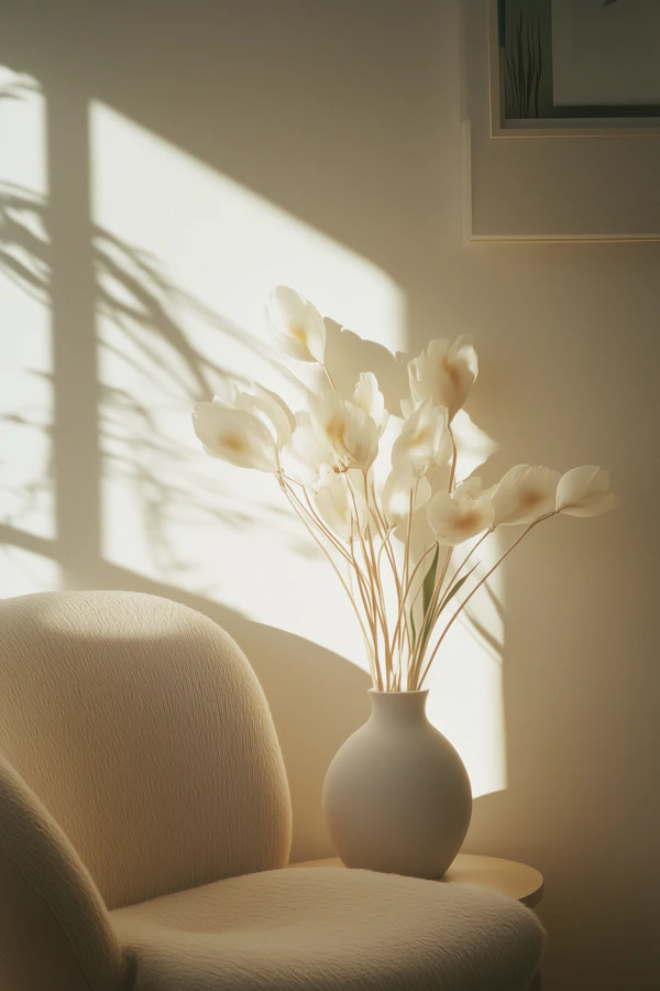 Serene Interior with Flowers