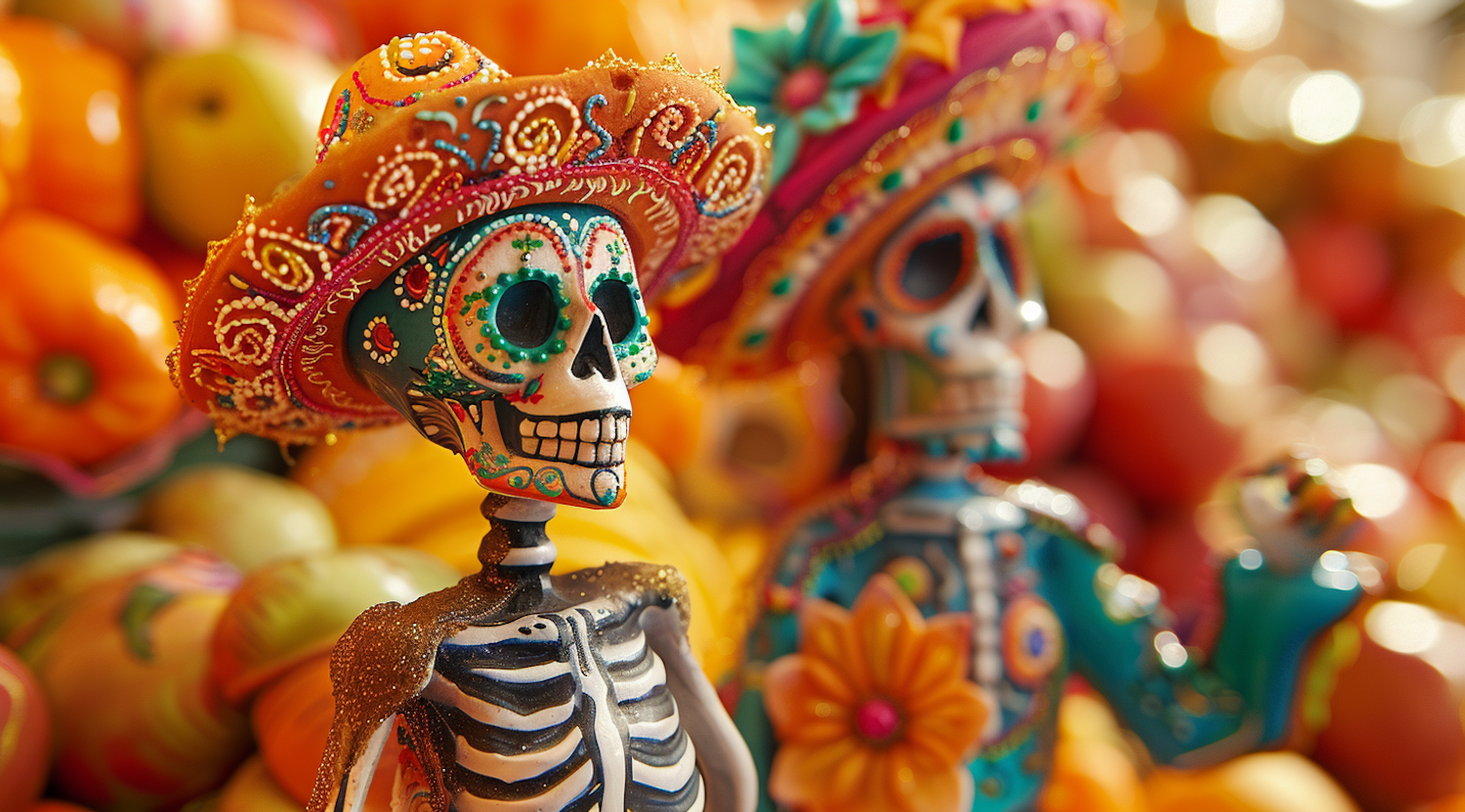 Day of the Dead Skull Figurines